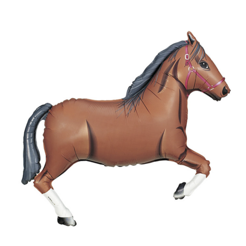 Balloon Foil Barn Animal Horse Brown
